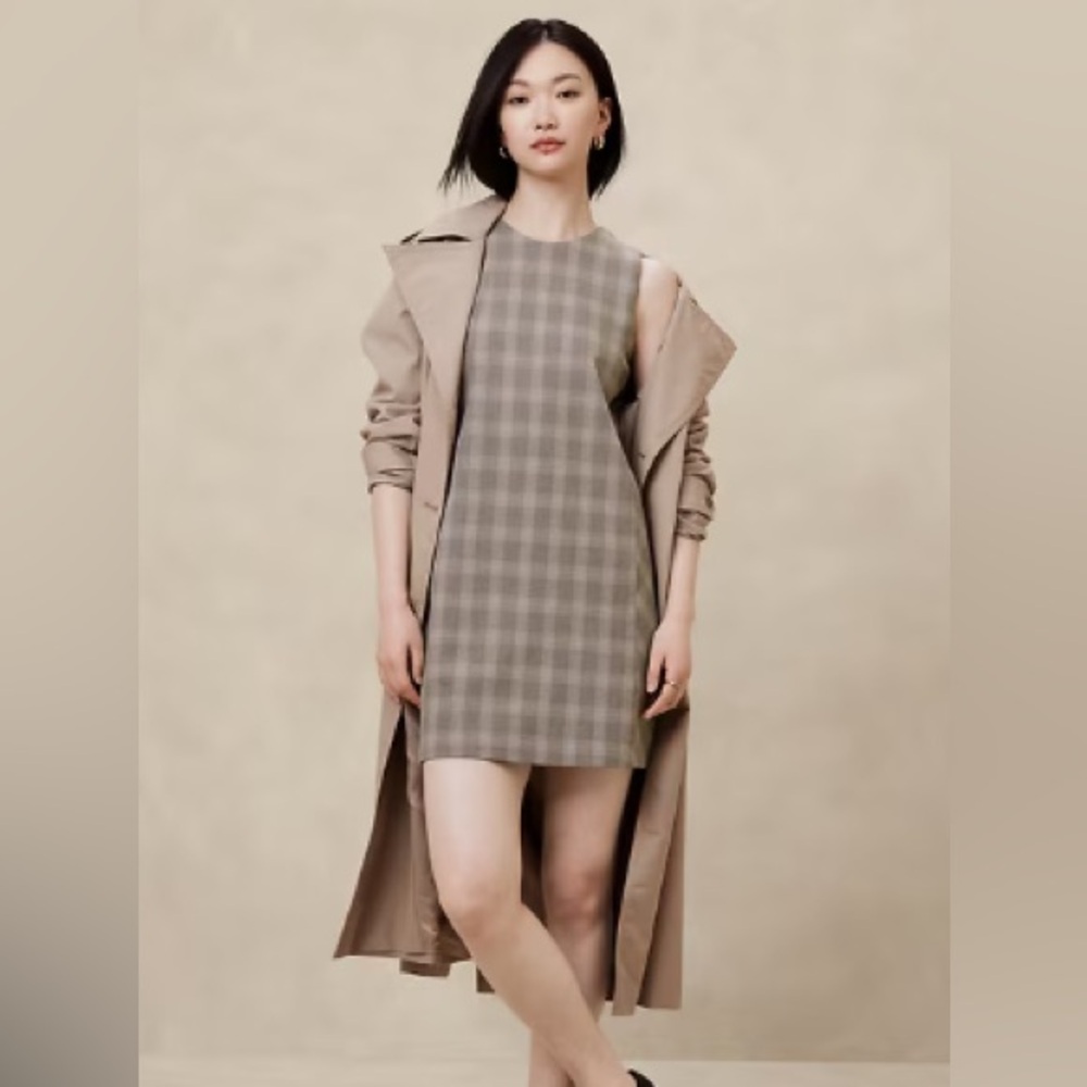 Elegant Plaid Sleeveless Dress